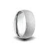 satin finish 8mm wide tungsten carbide wedding band