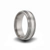 8mm wide titanium wedding ring