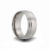 heavy stone rings titanium wedding band