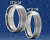 tungsten carbide heavy stone rings wedding band