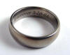 laser engraved 7mm wide titanium wedding band