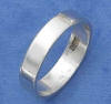 sterling silver 4mm flat wedding band