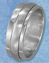 stainless steel 8mm spinner wedding band