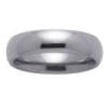 6mm domed titanium wedding band