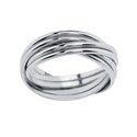 14k white gold interlocking wedding band