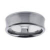 8mm concave design with satin finish titanium wedding band