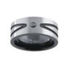 8mm titanium wedding band with 2.2mm black diamond, black ion plating design, and satin finish wedding band