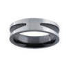 titanium and black wedding band