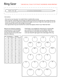 find your ring size for free - this is what your ring sizing chart will look like