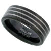 black tungsten carbide wedding ring