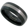 black tungsten carbide wedding band