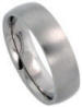 brushed finish 6mm wide titanium plain wedding band ring