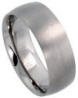 8mm wide domed brushed finish wedding ring titanium