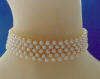 Sterling silver freshwater pearl 5-strand choker