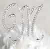 crystal love letters monogram wedding cake topper letter m